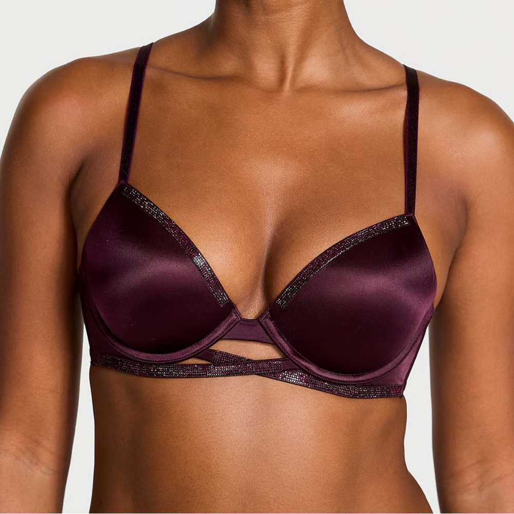 Victorias Secret Purple Shine Cradle Push-Up Bra 34C women’s Push Up